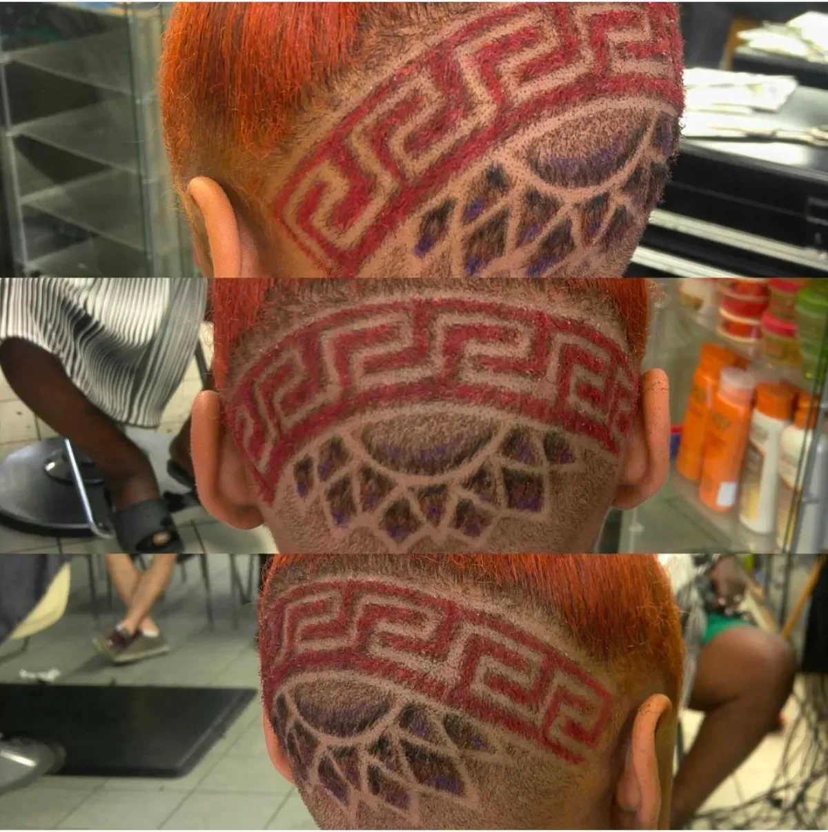 Full head geometric freestyle pattern